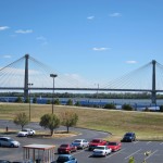 A view of the scenic Alton Bridge over the Mississippi River in Alton, IL. A view of the scenic Alton Bridge over the Mississippi River in Alton, IL.